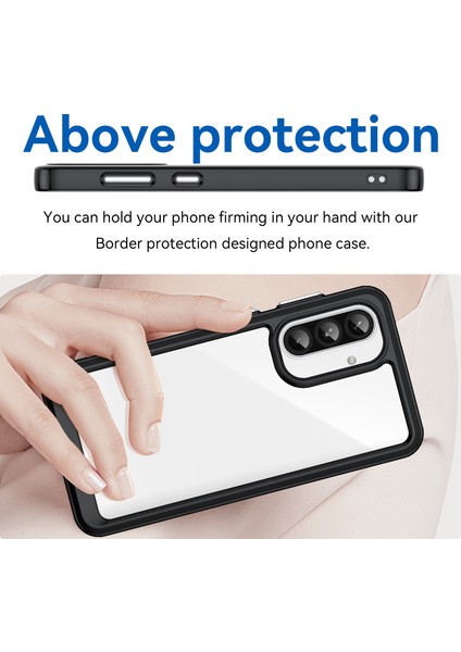 Samsung Galaxy A36 5g Kılıf Tpu+Akrilik Koruyucu Şeffaf Telefon Kılıfı-Siyah (Yurt Dışından) fırsatları