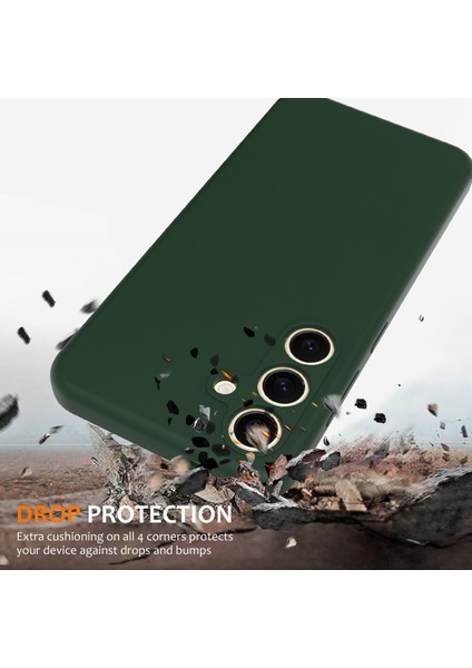 Samsung Galaxy S24 Fe Kılıfı Magsafe Anti-Düşme Sıvı Silikon Telefon Kılıfı ile Uyumlu-Koyu Yeşil (Yurt Dışından) fiyatları