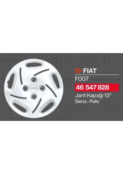 ✔ Fiat Palio Siena 13" Jant Kapağı Takım (4 Adet) JKF007 modelleri