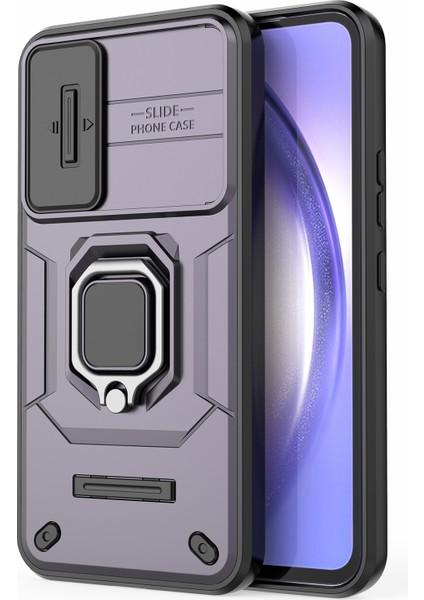 Samsung Galaxy A54 5g Pc+Tpu Telefon Kılıfı Için Arka Kabuk Kayar Lens Koruma Kılıfı Kickstand Ile-Mor (Yurt Dışından) fiyatları