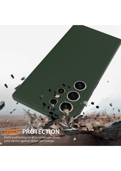 Samsung Galaxy S24 Ultra Kılıf Magsafe Anti-Düşme Sıvı Silikon Telefon Kılıfı ile Uyumlu-Koyu Yeşil (Yurt Dışından) fiyatları