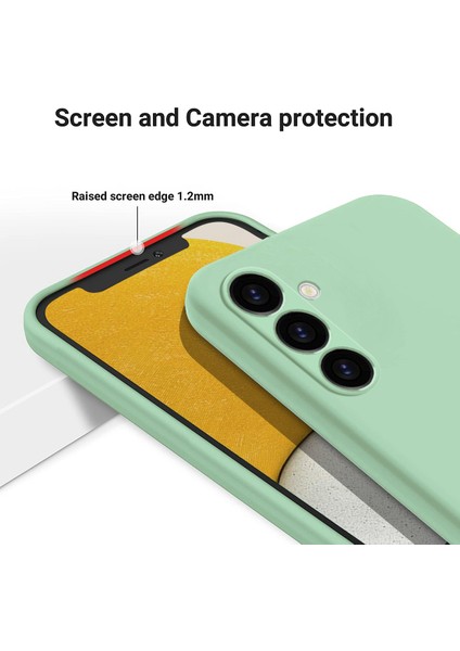 Samsung Galaxy M14 4g Kılıf Sıvı Silikon Telefon Arka Kapağı El Kayışı Ile-Yeşil (Yurt Dışından) modelleri