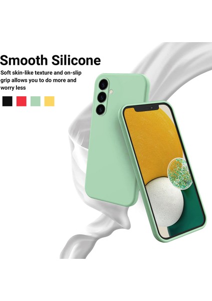 Samsung Galaxy M14 4g Kılıf Sıvı Silikon Telefon Arka Kapağı El Kayışı Ile-Yeşil (Yurt Dışından) indirimleri