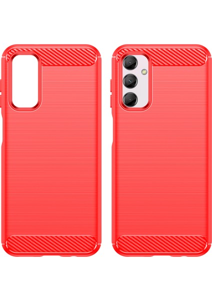 Samsung Galaxy M14 5g Için Karbon Fiber Dokulu Telefon Kılıfı,düşmeye Karşı Fırçalanmış Tpu Kapak-Kırmızı (Yurt Dışından) modelleri