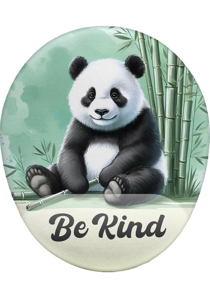 Oturan Sevimli Panda Bilek Bilek Destekli Kaymaz Buruşmaz Kırılmaz Mouse Pad