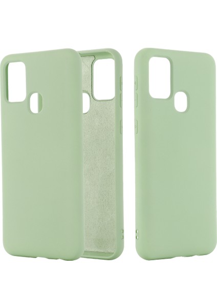 Samsung Galaxy M31-YEŞIL Için Sıvı Silikon Kabuk Kılıf (Yurt Dışından)