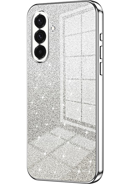 Samsung Galaxy A36 5g Kılıf Galvanik Degrade Parıltılı Tpu Telefon Kılıfı-Gümüş (Yurt Dışından)
