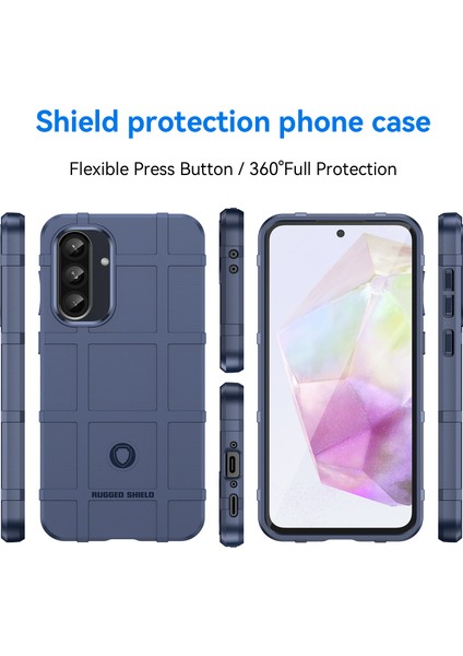 Samsung Galaxy A56 5G/A36 5g Kılıf Izgara Tasarım Yumuşak Tpu Çizilmeye Dayanıklı Telefon Kılıfı-Mavi (Yurt Dışından) modelleri