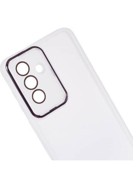 Samsung Galaxy A36 5g Kılıf Elektrokaplama Kamera Çerçevesi Tpu Telefon Kılıfı-Şeffaf Beyaz (Yurt Dışından) modelleri