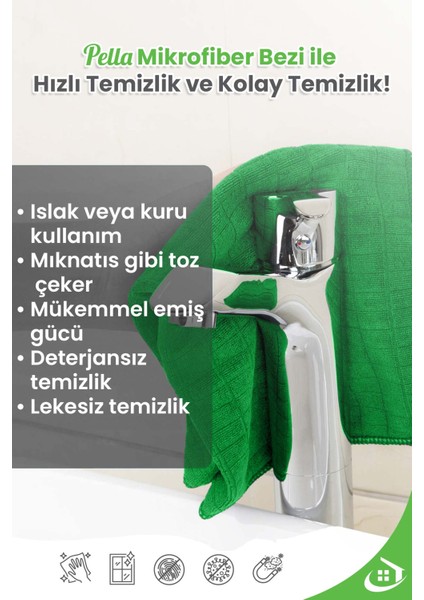 Tezgah Bezi Ithal 40X40CM Yeşil Yüksek Su Emici Sıkılması En Kolay fırsatları