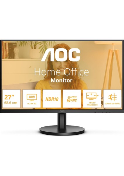 27" U27B3M 60HZ 4ms HDMI Dp UHD Va Monitör