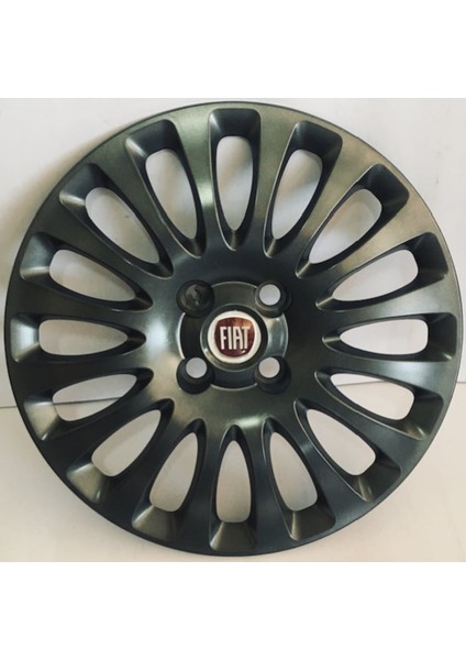 ✔ Fiat Punto Evo 15" Jant Kapağı Füme Takım (4 Adet) JKF019