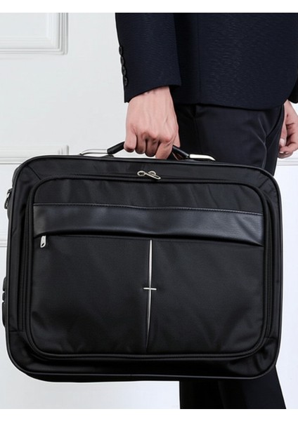 Pilot Çantası Kasalı Mümessil Çantası Evrak 15.6 Inç Laptop Notebook 7 Bölmeli Şifreli Kilitlemeli