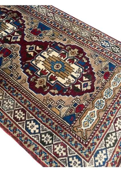 El Dokuma Sıfır Çanakkale Lapseki Halısı 87X165 Kök Boya Yün Halı fırsatları