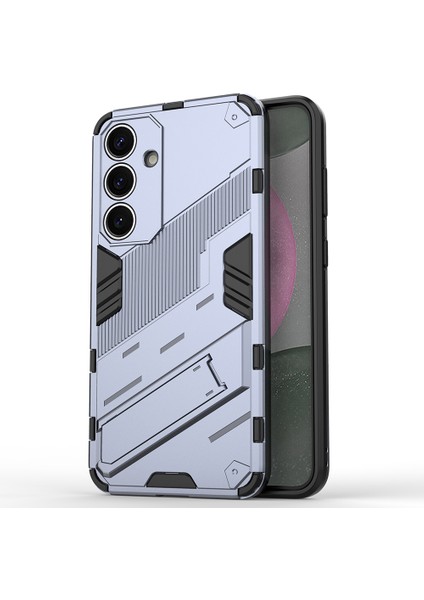 Samsung Galaxy S25 Kılıf Pc+Tpu Darbeye Dayanıklı Telefon Kılıfı Kickstand Ile-Gri (Yurt Dışından)