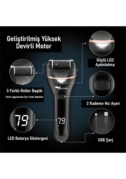 10’lu Ayak Bakım Seti Elektrikli Nasır Ayak Törpüsü ve Pedikür Şarjlı ve Taşınabilir fiyatları