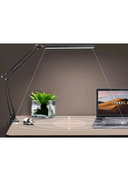 LE-004 Dekoratif LED Masa Lambası USB Kablolu Kademeli 3 Eklemli Kıskaçlı Masa Lambası fırsatları