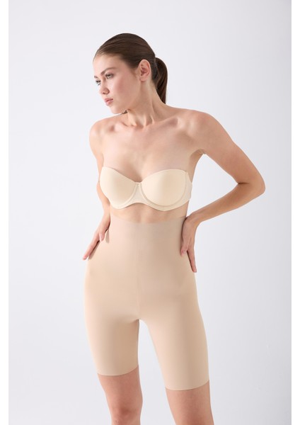 Imaj K046 Hafif Sıkılaştırıcı ve Toparlayıcı Lazer Kesim Şort Korse Ten Renk