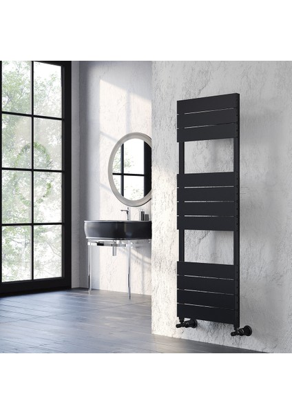 Benoit Plus Alüminyum Dekoratif Havlupan 500x710mm 5 Dilim Siyah Eloksal | 467W