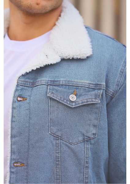 Erkek Kürklü Denim Kot Mont – Kışlık Sıcak ve Şık Dış Giyim modelleri
