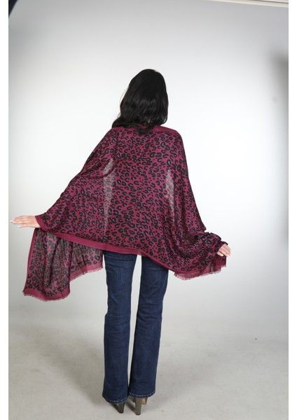 Mürdüm Kaşmir İpek Şal