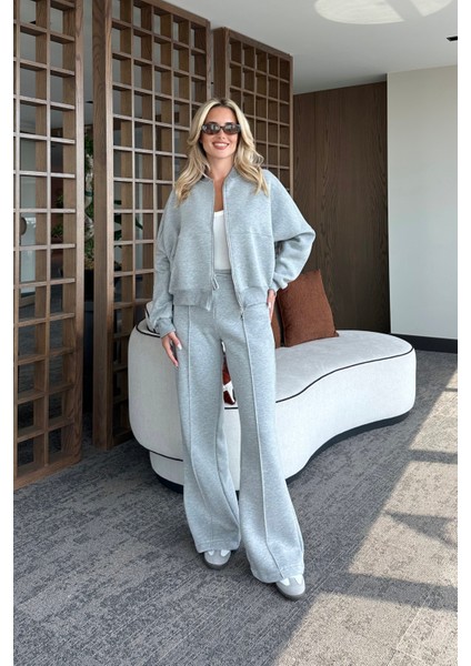 Gri Nora Eşofman Takımı - 8001