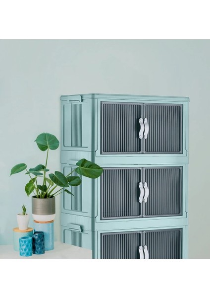 Çok Amaçlı Kapaklı Istiflenebilir Organizer Dolap – 4'lü Set (Toprak) fiyatları