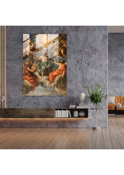 Uzaylı Cam Sanatı - Raffaello Sanzio Modern Sanat Cam Tablo fiyatları