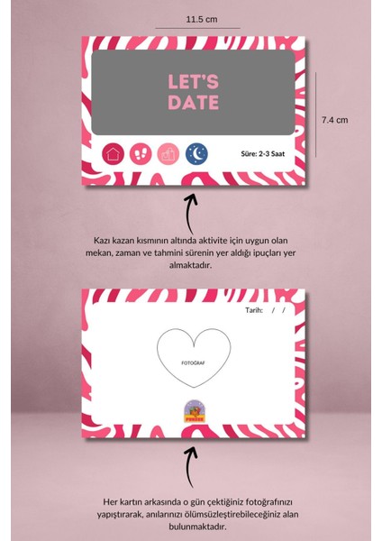 Let’s Date 18+ Çiftler İçin Romantik Aktivite Kartları – 35 Görevli Aşk ve Eğlence Temalı Strateji & Parti Oyunu