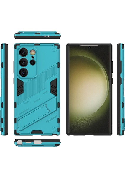 Samsung Galaxy S24 Ultra Kılıf Kickstand Düşmeye Karşı Telefon Kılıfı-Bebek Mavisi (Yurt Dışından) indirimleri