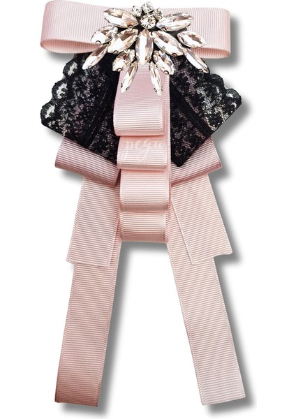 Shine Seri Pudra Ekru Grogren Kurdele Taşlı Yaka Çiçeği Broş Okul,iş,şal,gömlek