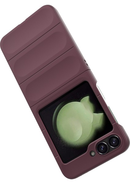 Samsung Galaxy Z Flip6 5g Kılıf Sağlam Arka Sert Pc Telefon Kılıfı-Şarap Kırmızısı (Yurt Dışından) fırsatları