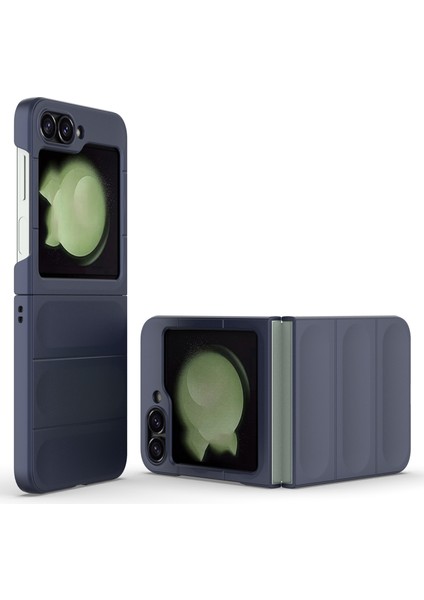 Samsung Galaxy Z Flip6 5g Kılıf Sağlam Arka Sert Pc Telefon Kılıfı-Koyu Mavi (Yurt Dışından)