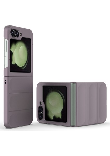Samsung Galaxy Z Flip6 5g Kılıf Sağlam Arka Sert Pc Telefon Kılıfı-Açık Mor (Yurt Dışından)