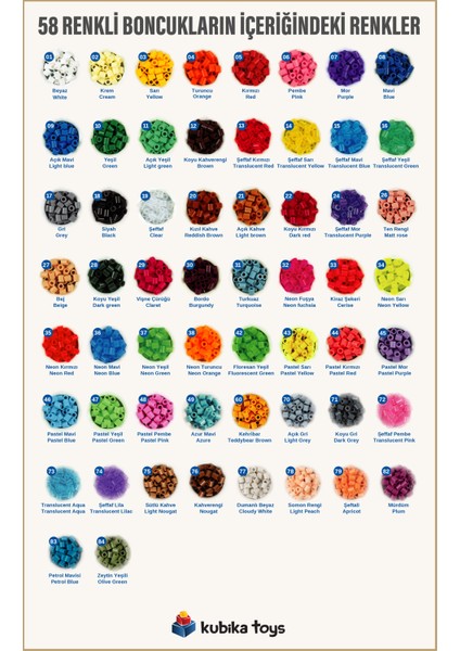 Midi Boncuk 3000’lik - Karışık 58 Renk fiyatları