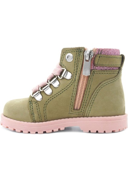 Griffon Hakiki Deri Yeşil Simli Fermuarlı Kışlık Kız Bebek Bot fırsatları