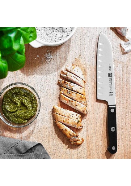 Gourmet Oluklu Santolu Bıçağı, Paslanmaz Çelik, Siyah modelleri