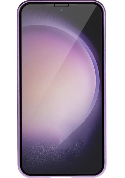 Samsung Galaxy S23+ Için Manyetik Çift Taraflı Temperli Cam Telefon Kılıfı, Metal Çerçeve Tam Gövde Şeffaf Telefon Kılıfı-Mor (Yurt Dışından) modelleri