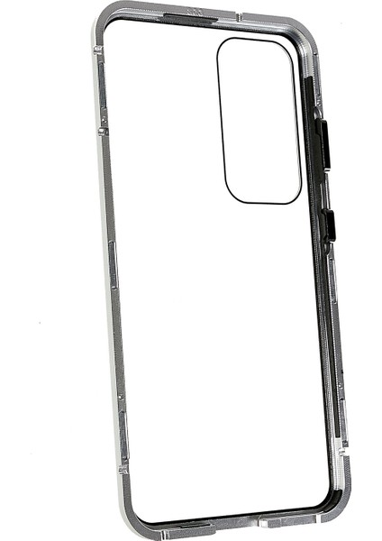 Samsung Galaxy S23+ Için Manyetik Çift Taraflı Temperli Cam Telefon Kılıfı, Metal Çerçeve Tam Gövde Şeffaf Telefon Kılıfı-Gümüş (Yurt Dışından) indirimleri