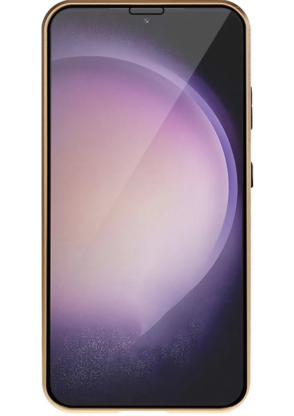 Samsung Galaxy S23+ Için Manyetik Çift Taraflı Temperli Cam Telefon Kılıfı, Metal Çerçeve Tam Gövde Şeffaf Telefon Kılıfı-Altın (Yurt Dışından) modelleri