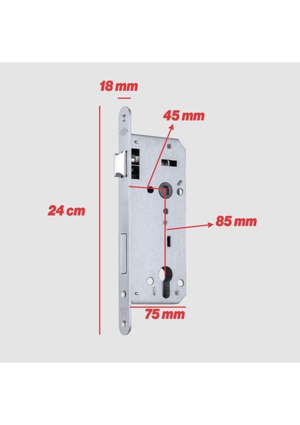 Dış Kapı ve Oda Kapısı Yale Barelli Silindirli Kapı Kolu 45X85 mm 3 Anahtarlı Dayanıklı Metal Kilit modelleri