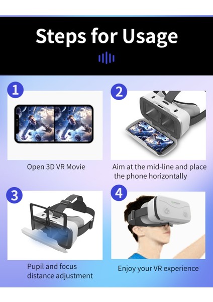 SC-G15 3D Sanal Gerçeklik Gözlüğü – HD Lens, Göz Koruma, Ayarlanabilir Başlık ve Havalandırmalı Tasarım