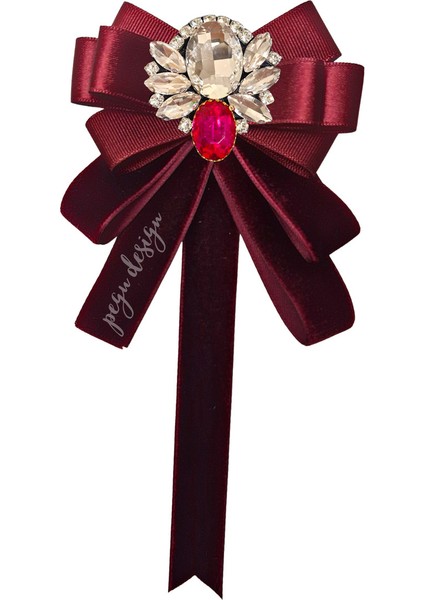 Shine Seri Bordo Kurdele Broş,okul Iş , Gömlek Ceket Yaka Çiçek