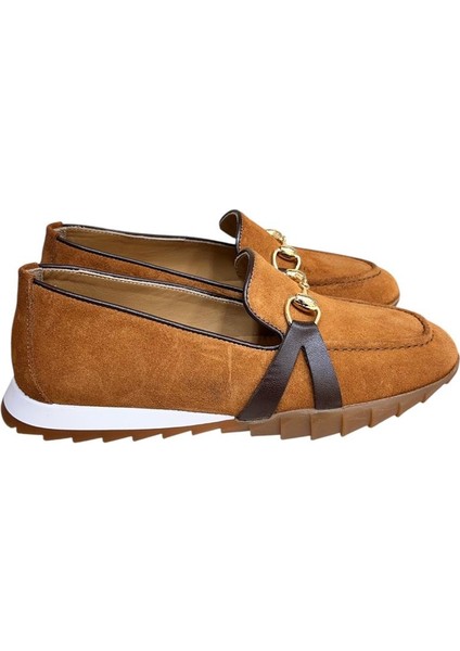 Taba Hakiki Deri Süet Toka Detay Comfort Taban Spor Loafer fırsatları