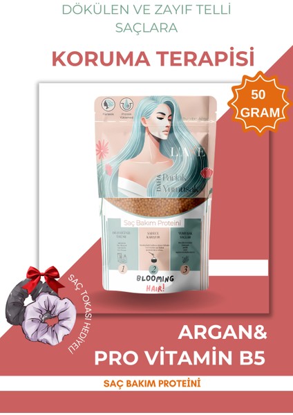 Dökülen – Zayıf Telli Saçlara Koruma Terapisi | Saç Bakım Proteini | 50 Gram