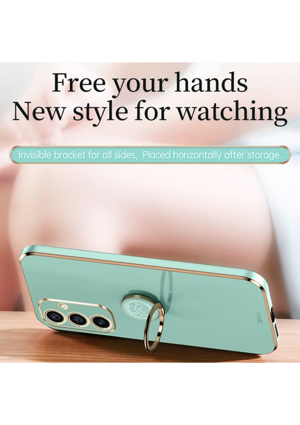 Xınlı Samsung Galaxy A15 4G/A15 5g Kılıf Yumuşak Tpu Elektrokaplamalı Destek Standı Koruyucu Kılıf-Mor (Yurt Dışından) fiyatları