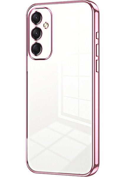 Samsung Galaxy A16 5G/A16 4g Kılıf Galvanik Çerçeve Yumuşak Tpu Telefon Kılıfı-Pembe (Yurt Dışından)