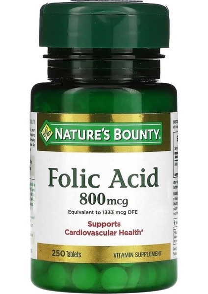 Folic Aci.d, 800 Mcg, 250 Tablet