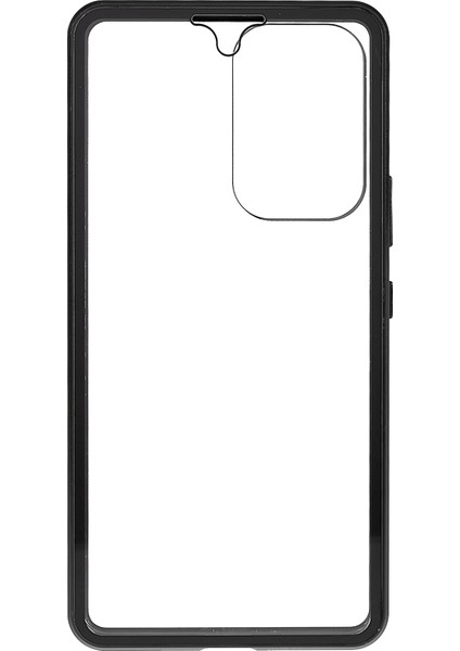 Samsung Galaxy A53 5g Için Düşmeye Karşı Metal Tampon + Çift Taraflı Temperli Cam Kabuk 360 Derece Her Şey Dahil Koruma Manyetik Telefon Kılıfı - Siyah (Yurt Dışından) fırsatları