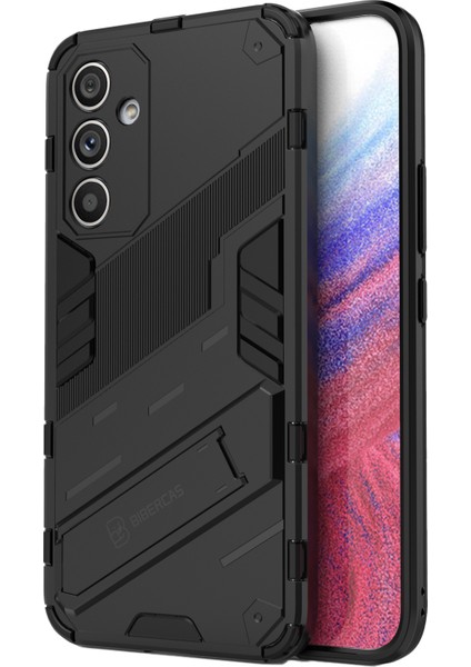 Samsung Galaxy A54 5g Için Çizilmez Telefon Kılıfı, Düşmeye Karşı Dayanıklı Sert Pc Yumuşak Tpu Hibrit Telefon Kılıfı Ayaklık-Siyah (Yurt Dışından)